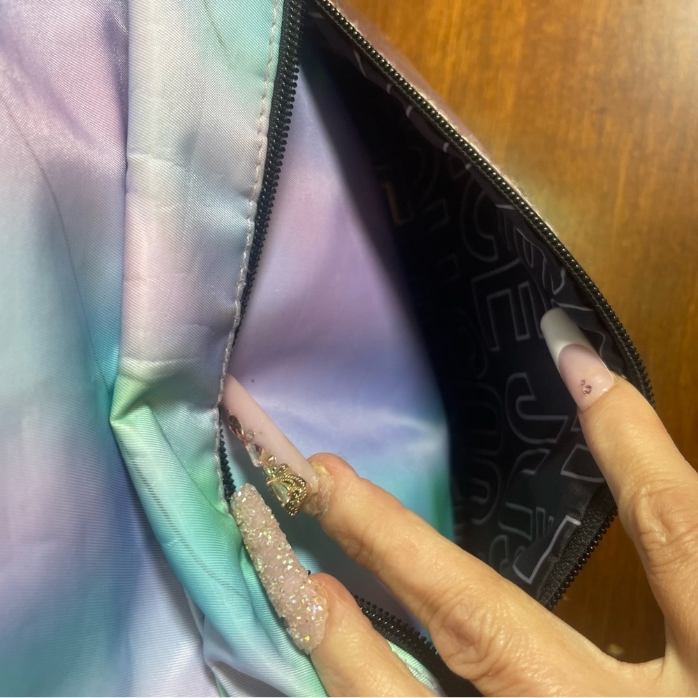 Justice Tie Dye Iridescent Holographic G Backpack Bookbag School Bag - Picture 12 of 14